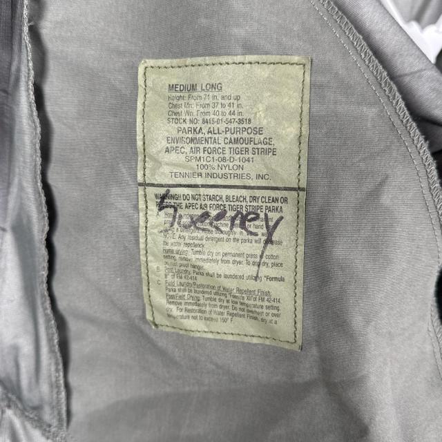 USA古着 ミリタリージャケット ECWCS GORE-TEX タイガーカモ ゴアテックスパーカー 米軍 デジカモ カモフラ 迷彩 medium long グレー_6