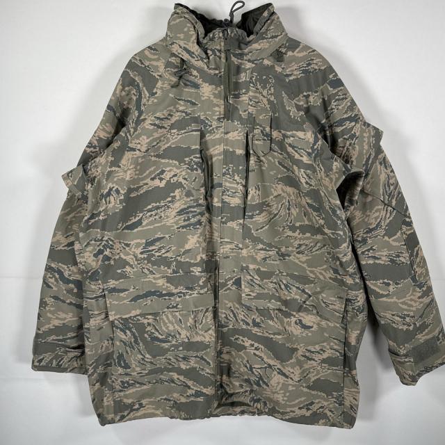 古着 ミリタリージャケット ECWCS GORE-TEX タイガーカモ ゴアテックスパーカー デジカモ 米軍 実物 カモフラ large long  グレー メンズ