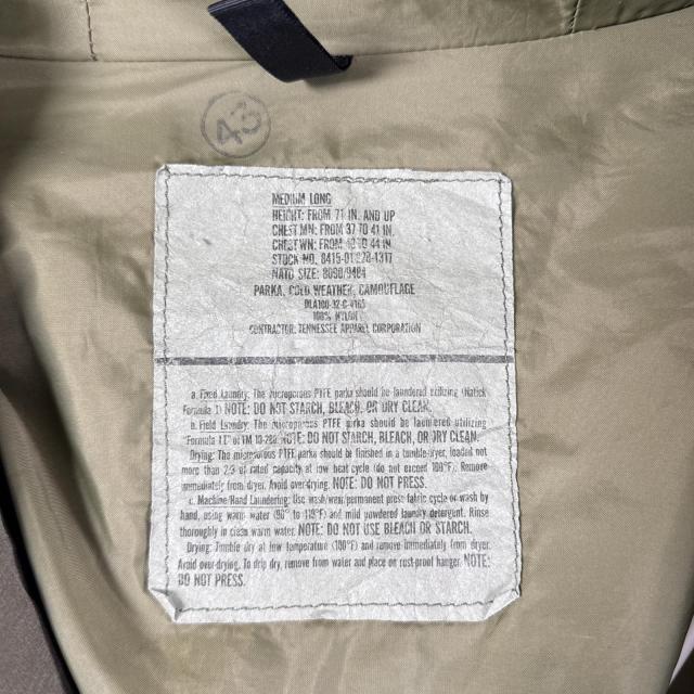 USA古着 90s/90年代 ヴィンテージ ミリタリージャケット ECWCS GORE-TEX ウッドランドカモ ゴアテックスパーカー 米軍 実物 medium long_6