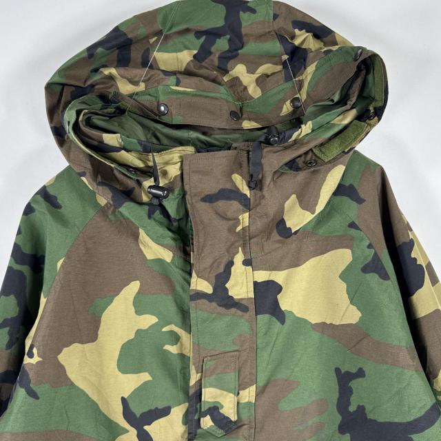 古着 ミリタリージャケット ECWCS GORE-TEX ウッドランドカモ ゴアテックスパーカー 米軍 実物 カモフラ 迷彩 Xlarge long_1