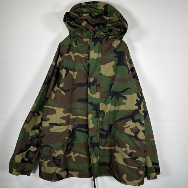 古着 ミリタリージャケット ECWCS GORE-TEX ウッドランド ゴアテックスパーカー 米軍 実物 大きいサイズ 迷彩 カモフラ XL long