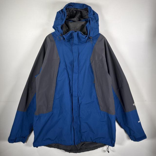 古着 ザ・ノースフェイス THE NORTH FACE マウンテンパーカー マウンテンライトジャケット 刺繍ロゴ ゴアテックス XXL  ブルー メンズ
