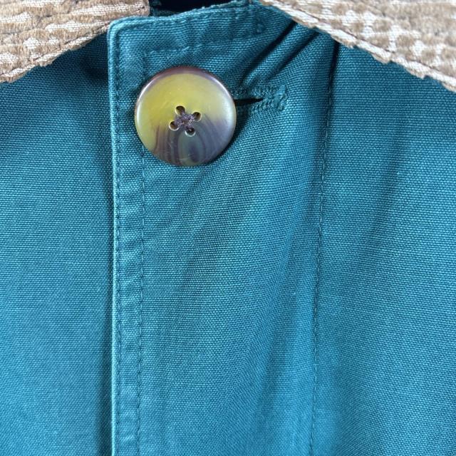 古着 ブルックスブラザーズ Brooks Brothers カバーオール 襟コーデュロイ ビッグサイズ ダブルジップ XL  グリーン メンズ 古着 ブルックスブラザーズ Brooks Brothers カバーオール 襟