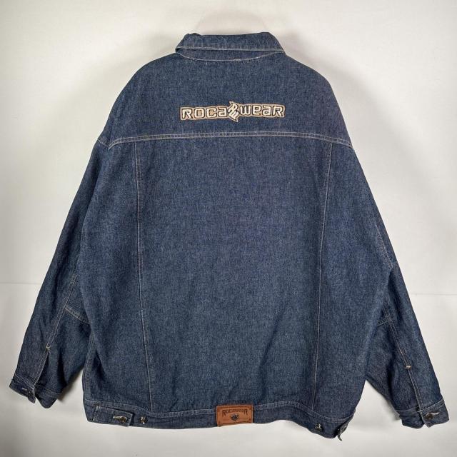 古着 ロカウェア ROCAWEAR デニム デニムジャケット フルジップ 
