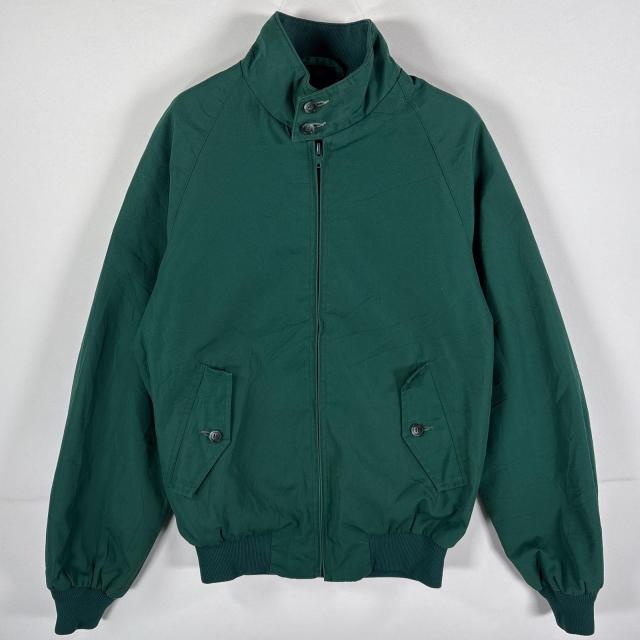 古着 80s〜90s/80年代〜90年代 ヴィンテージ バラクータ BARACUTA ハリントンジャケット 裏地チェック 34R  グリーン 無地 メンズ