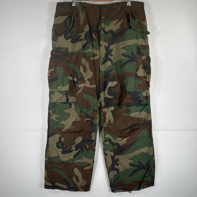 古着 80s/80年代 ミリタリー コンバットパンツ ウッドランドカモ 米軍 実物 迷彩 カモフラ カーゴパンツ army M-65 large regular