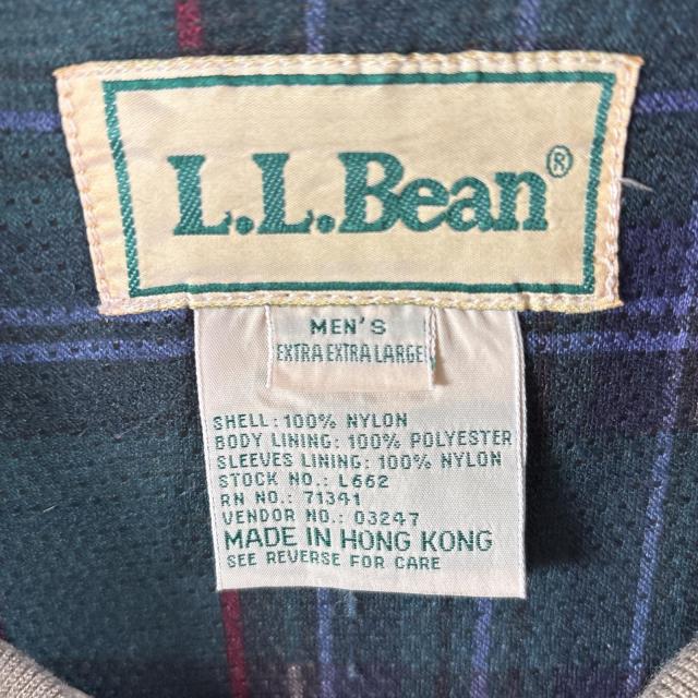 古着 80s/80年代 ヴィンテージ エルエルビーン L.L.Bean スイングトップ ハリントンジャケット 裏地チェック L  ベージュ メンズ