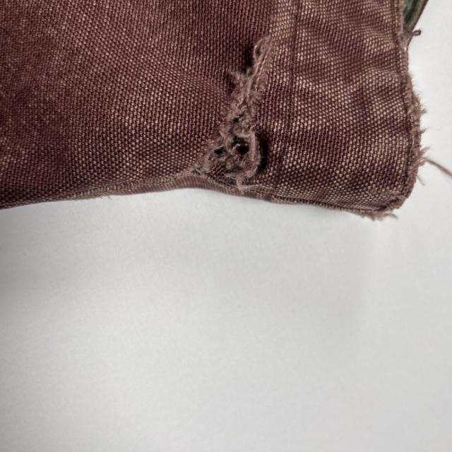 古着 エルエルビーン L.L.Bean カバーオール ダック地 襟コーデュロイ 大きめ 長丈 ブラウン グリーン メンズ