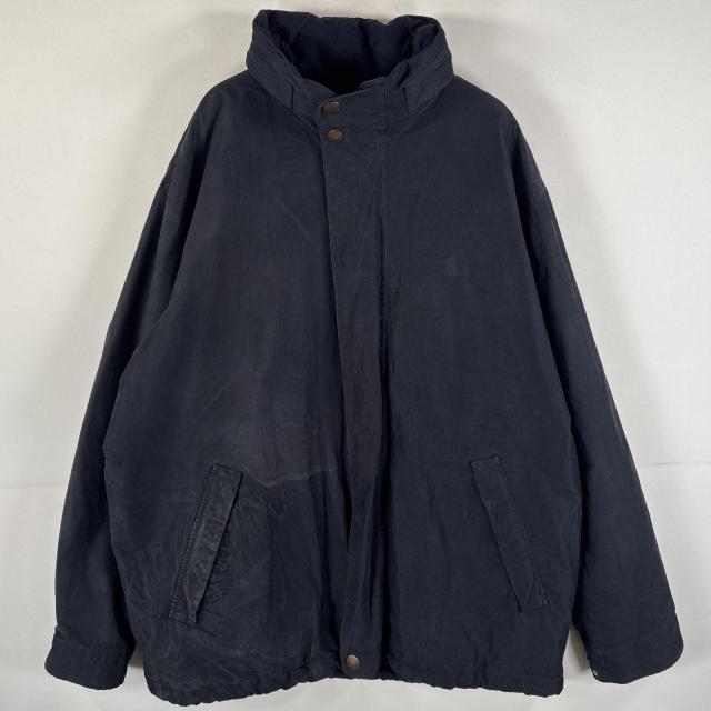 古着 90s/90年代 ノーティカ NAUTICA ジャケット フリースライナー ビッグサイズ ワンポイント刺繍ロゴ XL  ネイビー系 メンズ