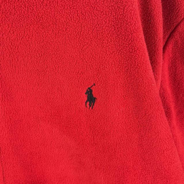 古着 90s/90年代 ポロバイラルフローレン Polo by Ralph Lauren フリースジャケット ビッグサイズ フルジップ XLT TALL  レッド メンズ 古着 90s/90年代 ポロバイラルフローレン Polo by Ralph Lauren