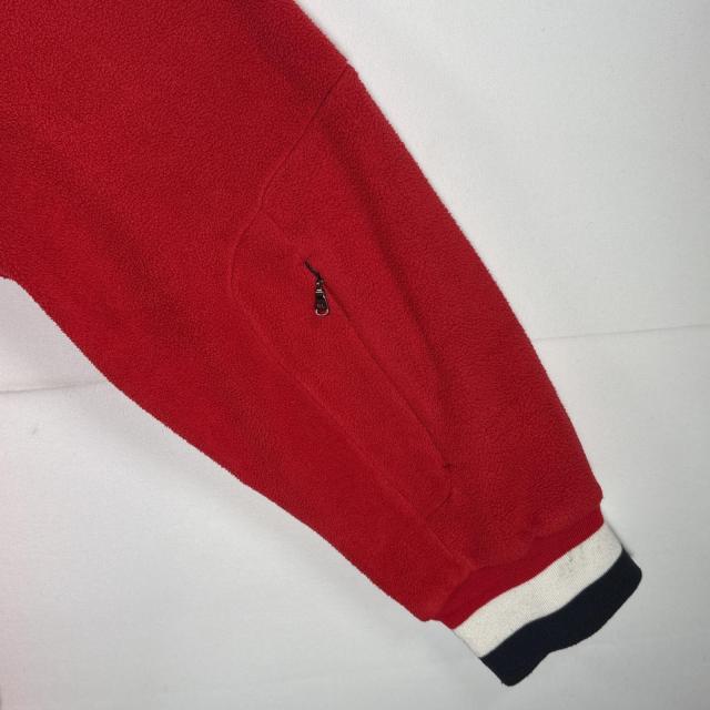 古着 90s/90年代 ポロバイラルフローレン Polo by Ralph Lauren フリースジャケット ビッグサイズ フルジップ XLT TALL レッド メンズ_3