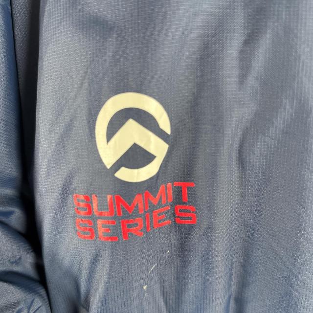 古着 ザ・ノースフェイス THE NORTH FACE ナイロンジャケット フーディー 中綿 フルジップ プリマロフト サミットシリーズ M ネイビー_5