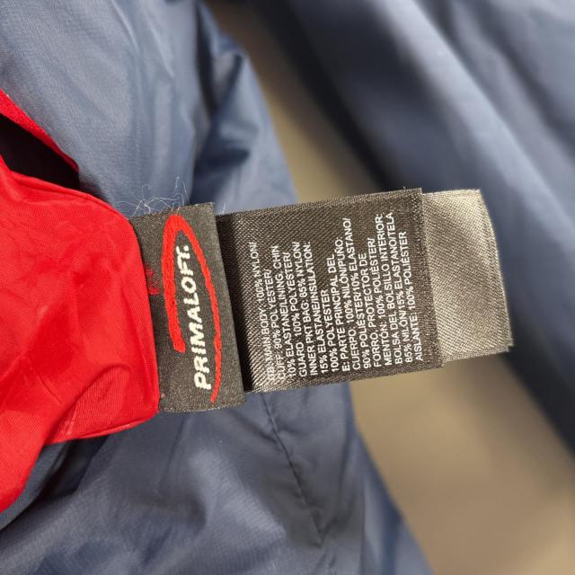 古着 ザ・ノースフェイス THE NORTH FACE ナイロンジャケット フーディー 中綿 フルジップ プリマロフト サミットシリーズ M ネイビー_6