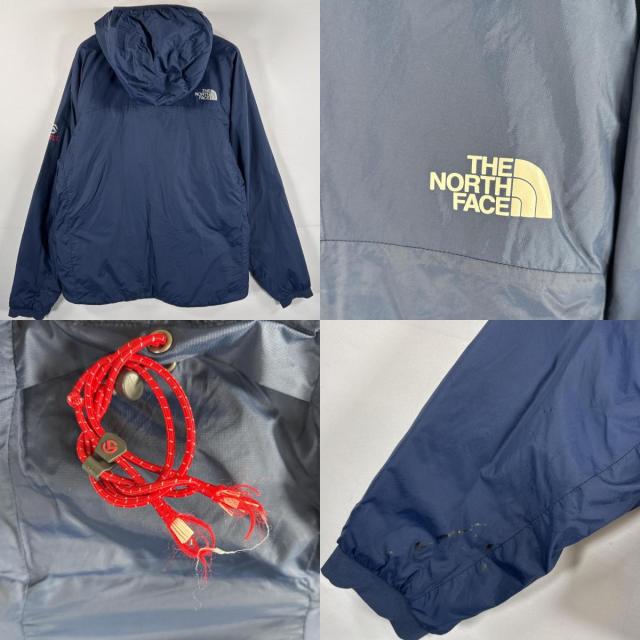 古着 ザ・ノースフェイス THE NORTH FACE ナイロンジャケット フーディー 中綿 フルジップ プリマロフト サミットシリーズ M ネイビー_8