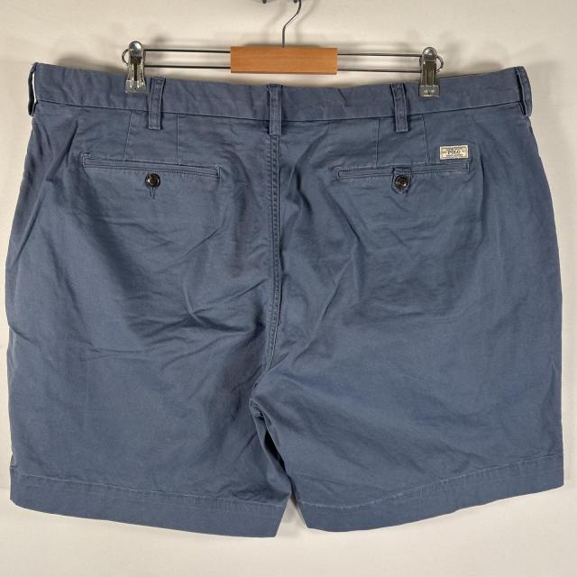 古着 ポロ・ラルフローレン POLO RALPH LAUREN ショートパンツ チノパン ポロチノ 大きいサイズ ワンポイントロゴ w42  ブルー系 メンズ