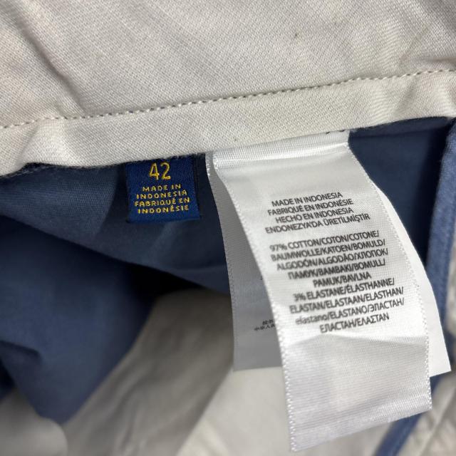 古着 ポロ・ラルフローレン POLO RALPH LAUREN ショートパンツ チノパン ポロチノ 大きいサイズ ワンポイントロゴ w42  ブルー系 メンズ