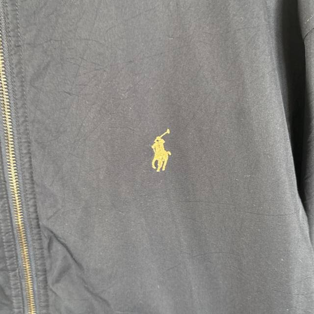 古着 90s/90年代 ポロバイラルフローレン Polo by Ralph Lauren ナイロンジャケット ブルゾン フリースライナー L ネイビー メンズ_2