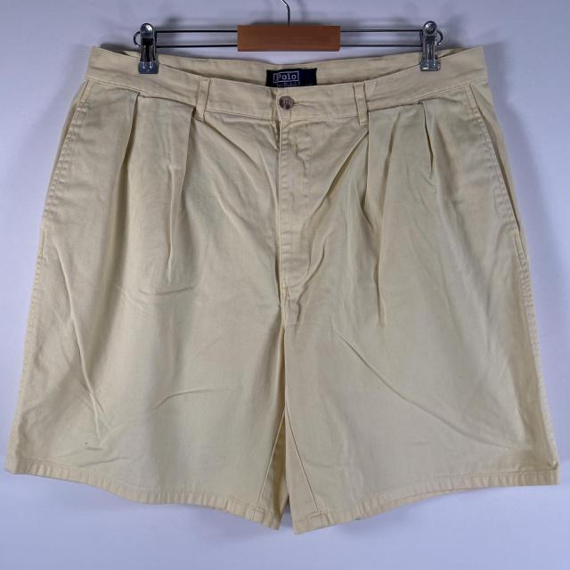 古着 90s/90年代 ポロバイラルフローレン Polo by Ralph Lauren ショートパンツ ポロチノ チノショーツ チノパン M  イエロー系 メンズ