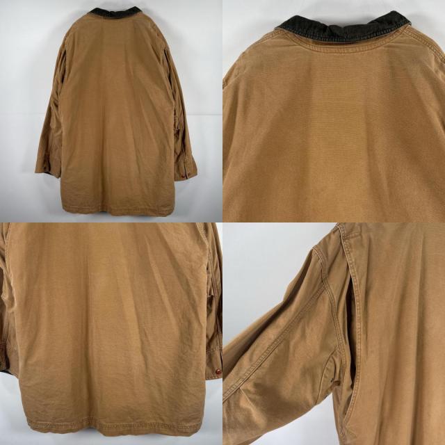 古着 90s/90年代 エルエルビーン L.L.Bean コート ハンティングジャケット ダック地 ライナー付き カバーオール 2XL  ブラウン メンズ