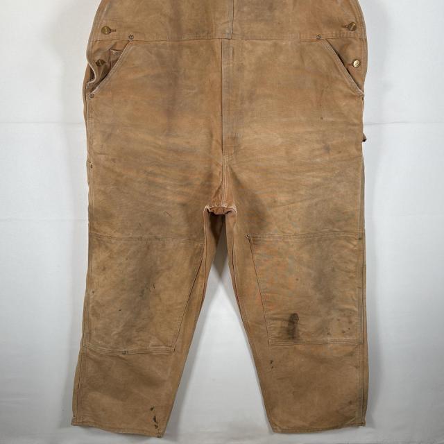古着 カーハート Carhartt USA製 オーバーオール ダック ワンポイント