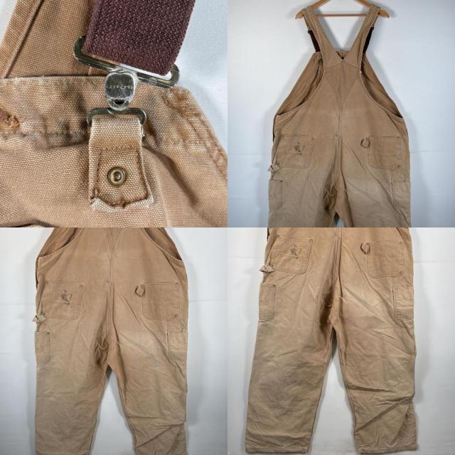 古着 カーハート Carhartt オーバーオール ダック ワーク ワンポイント