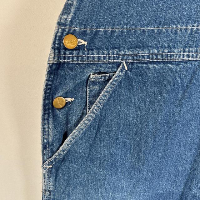 古着 カーハート Carhartt オーバーオール デニム ワーク ワンポイント