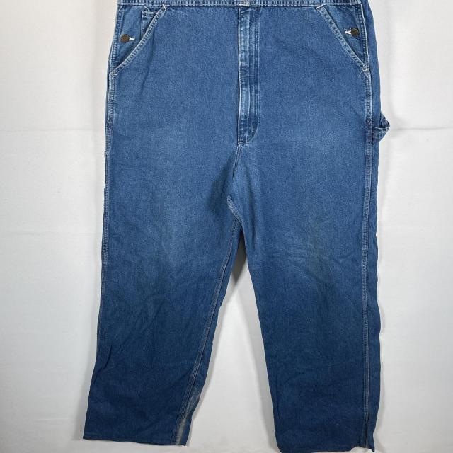 古着 カーハート Carhartt オーバーオール デニム ワーク ワンポイント