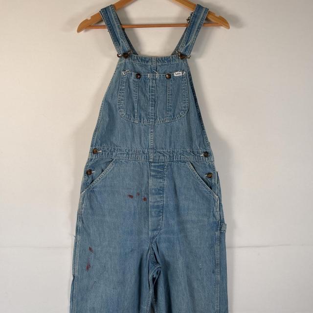 ビンテージ Lee リー 80s デニム オーバーオール 古着 80s/80年代 ヴィンテージ リー Lee USA製 オーバーオール デニム
