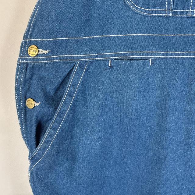 古着 ビッグスミス Big Smith オーバーオール デニム デッドストック タグ付き ワーク ペインター 大きいサイズ w40 L30 ブルー系 メンズ