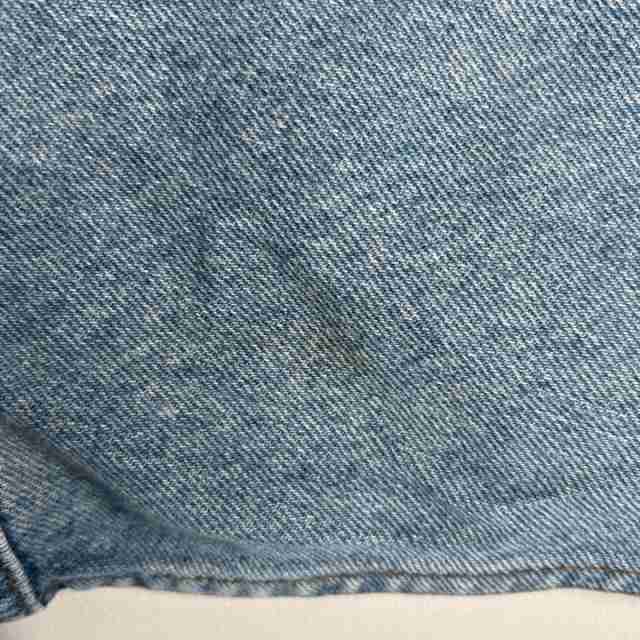 古着 ハーレーダビッドソン HARLEY DAVIDSON デニムジャケット バックプリント刺繍 大きいサイズ ビッグロゴ レザーパッチ XXXL ブルー系