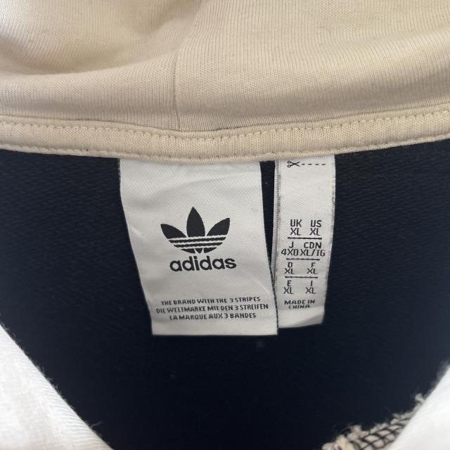 Canada製 adidas アディダス ビッグサイズ パーカー フーディー 90s adidas アディダス made in Canada カナダ製 ビッグサイズ 刺繍デカロゴ赤色 パーカー フーディー