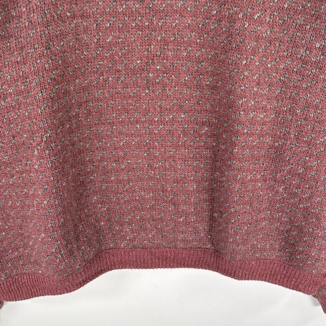 古着 90s/90年代 エルエルビーン L.L.Bean ウールニットセーター バーズアイ ノルウェー製 クルーネック 大きいサイズ XL  レッド系