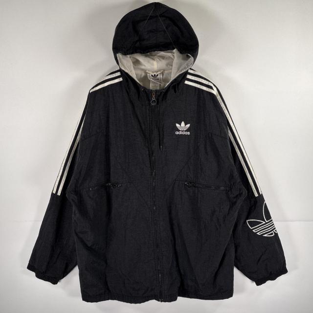 アディダス　ナイロンジャケット　パーカー　黒　XL　トレフォイル : (アディダス) adidas オリジナルス adidas Originals