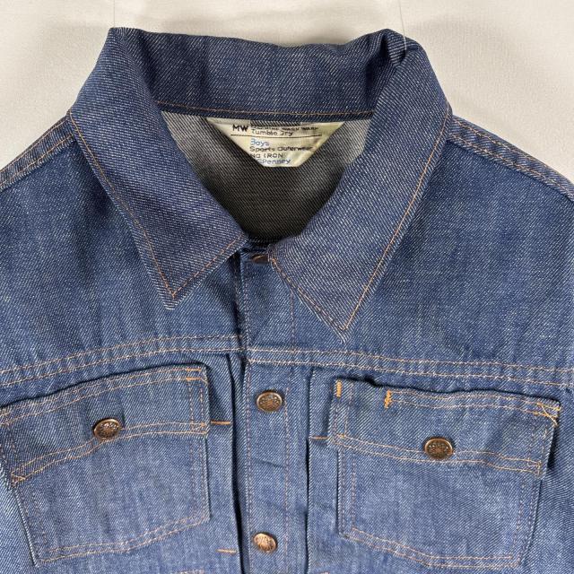 古着 70s/70年代 ヴィンテージ ジェーシーペニー JC Penney デニムジャケット バットダイデニム スナップボタン 濃紺 メンズ_1