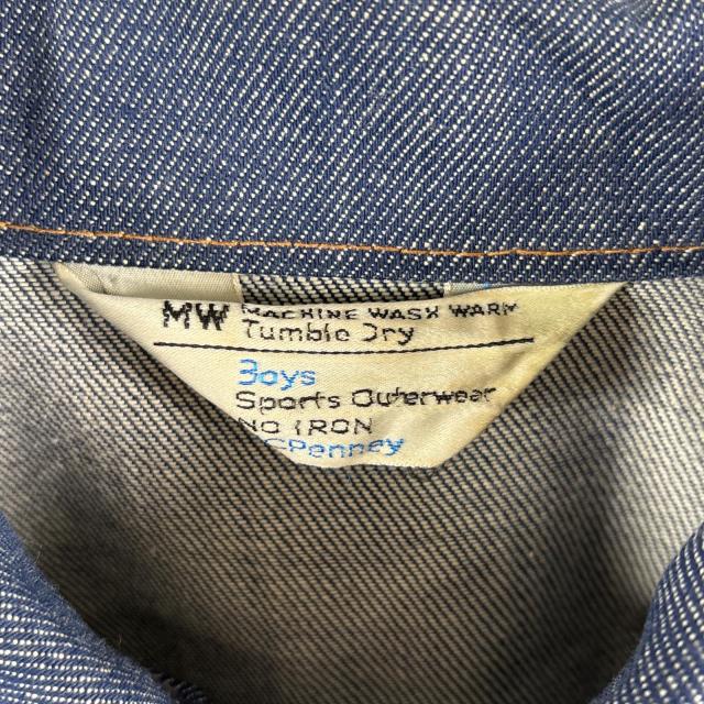 古着 70s/70年代 ヴィンテージ ジェーシーペニー JC Penney デニムジャケット バットダイデニム スナップボタン 濃紺 メンズ_3