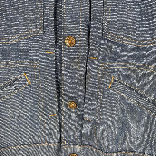 古着 70s/70年代 ヴィンテージ ジェーシーペニー JC Penney デニムジャケット バットダイデニム スナップボタン 濃紺 メンズ_6