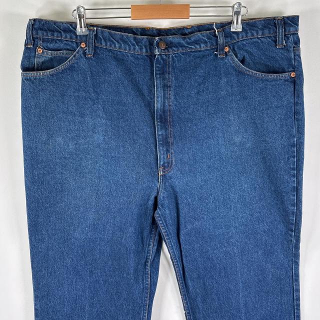 古着 リーバイス Levis USA製 デニムパンツ 20517-0217 517 ブーツカット オレンジタブ ボタン裏「206」 w46 L32 ブルー メンズ_1