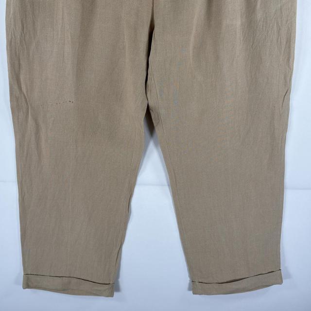 ポロバイラルフローレン リネン スラックス ツータック ベージュ 82 日本製