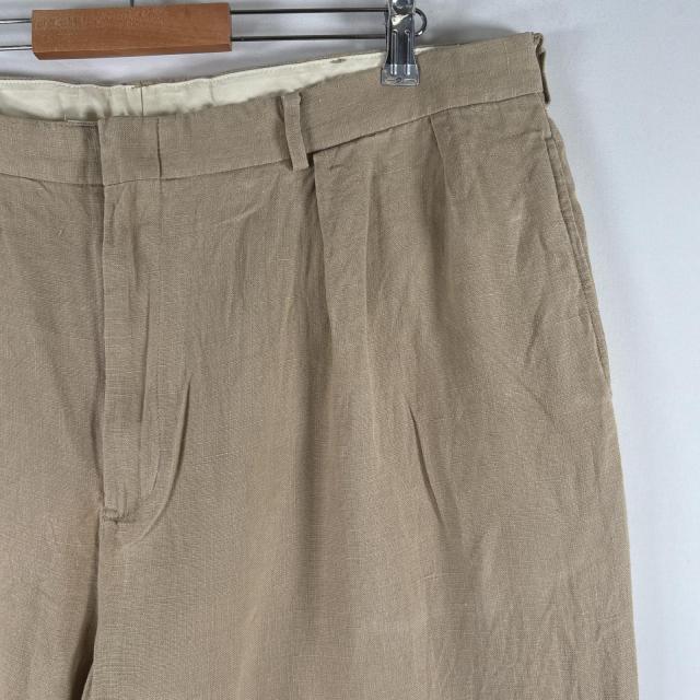 ポロバイラルフローレン リネン スラックス ツータック ベージュ 82 日本製