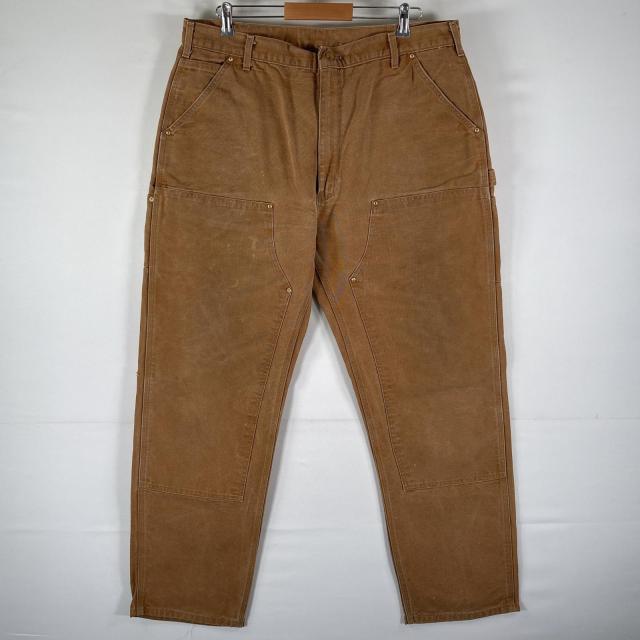 古着 カーハート Carhartt ワークパンツ ダック地 ペインター ダブルニー 大きいサイズ 作業着 w40 L34  ブラウン系 メンズ