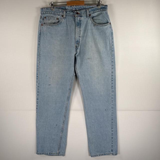 古着 90s/90年代 リーバイス Levis USA製 デニムパンツ 505 ストレート 5ポケット ジップ ジーンズ ジーパン w38 L30  ブルー メンズ