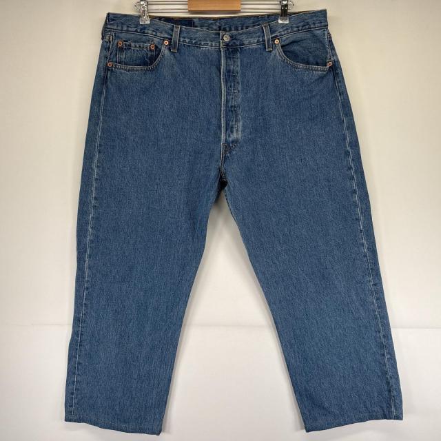 古着 リーバイス Levis USA製 デニムパンツ 501 ストレート 5ポケット ジーンズ ジーパン 大きいサイズ ボタンフライ w42 L36  ブルー