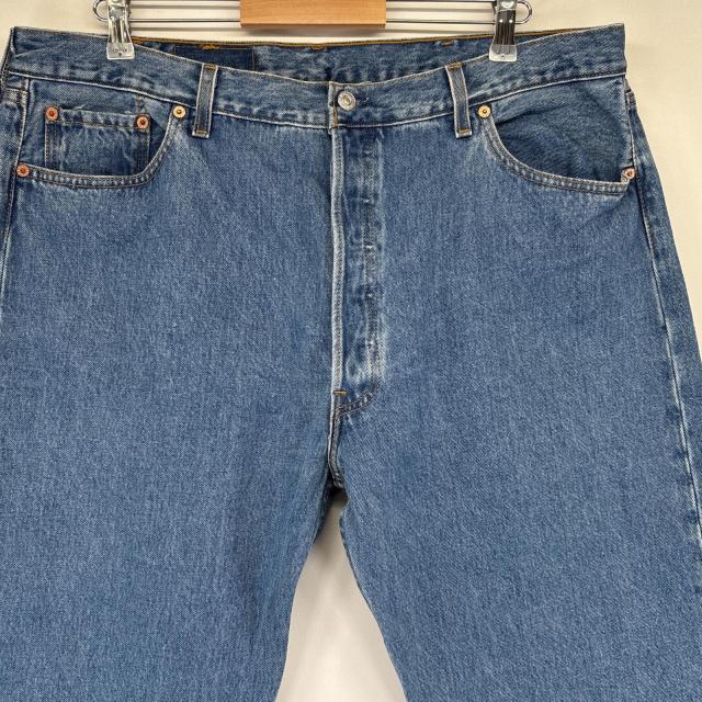 古着 リーバイス Levis USA製 デニムパンツ 501 ストレート 5ポケット ジーンズ ジーパン 大きいサイズ ボタンフライ w42 L36 ブルー_1
