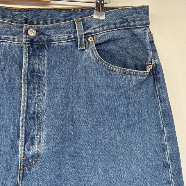 古着 リーバイス Levis USA製 デニムパンツ 501 ストレート 5ポケット ジーンズ ジーパン 大きいサイズ ボタンフライ w42 L36 ブルー_3