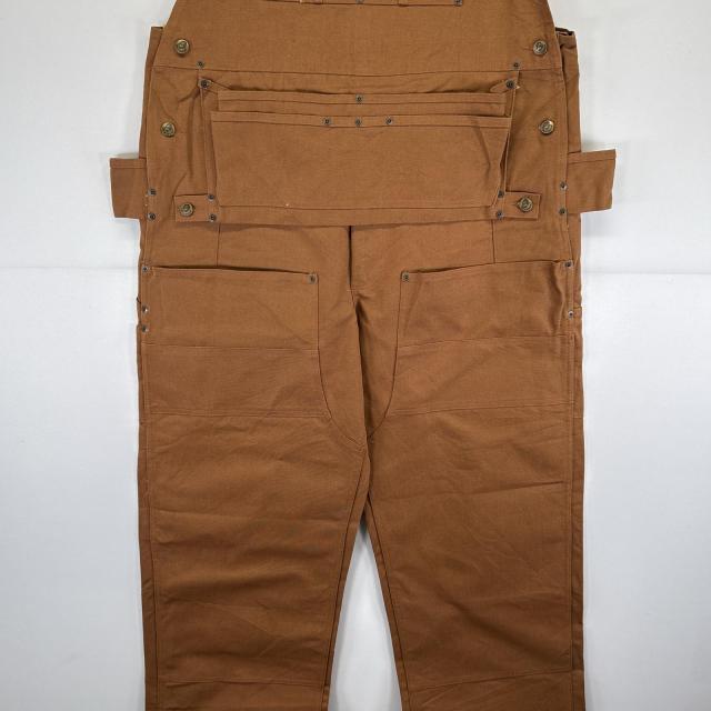 古着 ベンデイビス BEN DAVIS オーバーオール デッドストック タグ付き 大きいサイズ エプロン付き ダブルニー ワーク w40 L32 ブラウン 古着 ベンデイビス BEN DAVIS オーバーオール デッドストック タグ付き