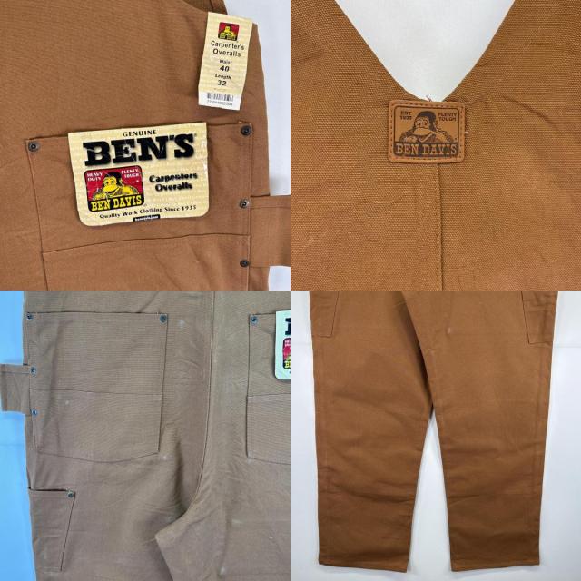 90'S BEN DAVIS キナリ オーバーオール エプロン付き ダブルニー 2025