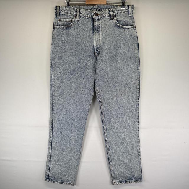 古着 90s/90年代 リーバイス Levis USA製 デニムパンツ 540 テーパード 大きいサイズ ケミカルウォッシュ w38 L32  ブルー系 メンズ
