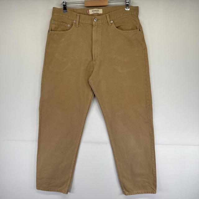 古着 リーバイス Levis USA製 デニムパンツ 550 テーパード カラー ジーンズ ジーパン 5ポケット 長ズボン w36 L32  ベージュ メンズ