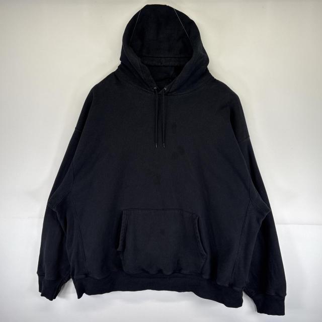 古着 チャンピオン Champion パーカー プレミアムリバースウィーブ 目無し スウェット フーディ 大きいサイズ XXXXL  ブラック メンズ