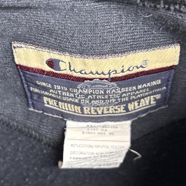 古着 チャンピオン Champion パーカー プレミアムリバースウィーブ 目無し スウェット フーディ 大きいサイズ XXXXL  ブラック メンズ_6